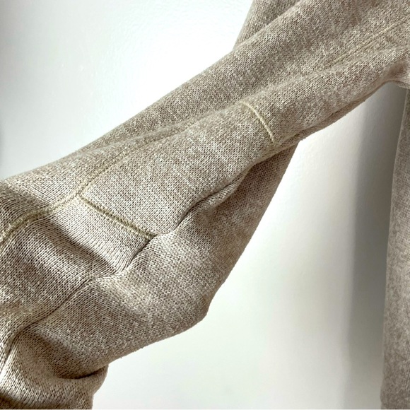 Woolrich Knit Fleece Sweatshirt V-Neck Cream Large - Picture 6 of 13